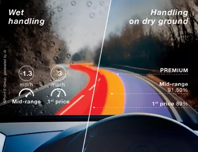 Point S premium tyre test wet handling results